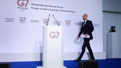 El ministro de Exteriores franc�s en la reuni�n del G7