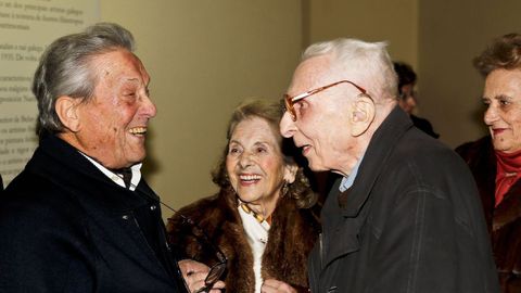 Luis Torras durante un homenaje en Vigo por su 104 cumplea�os