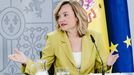 La ministra de Educacin y portavoz del Gobierno, Pilar Alegra, durante una rueda de prensa del Consejo de Ministros
