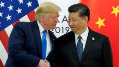 Donald Trump y Xi Jinping, durante una reunin en el 2019.