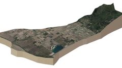 Gr�fico en tres dimensiones del Plan B�sico Municipal de Porqueira.