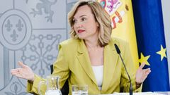 La ministra de Educacin y portavoz del Gobierno, Pilar Alegra, durante una rueda de prensa del Consejo de Ministros