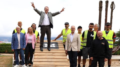 Abel Caballero visita las rampas del descenso de O Marisqui�o 2026 en el monte de O Castro
