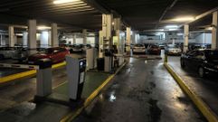 Interior del aparcamiento de Porta Nova cuando estaba en uso, antes del tapiado acometido en 2019.