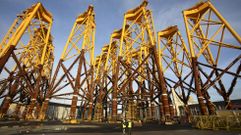 �Jackets� construidas para Iberdrola en el astillero de Fene por Navantia y Windar