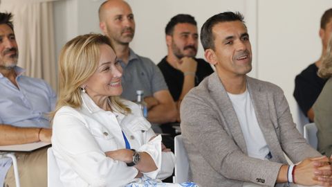 La presidenta del Celta, Mari�n Mouri�o, y el consejero del Celta, Miguel �lvarez, matrimonio.