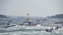 Las embarcaciones se hicieron al mar en Cambados para honrar a la Virgen del Carmen