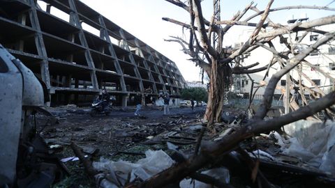 Una de las zonas atacadas en L�bano