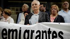 Protesta de los emigrantes en Hacienda