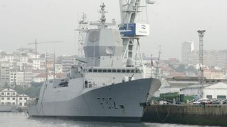 Una de las fragatas noruegas construidas en Ferrol, en foto de archivo