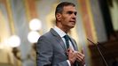 S�nchez, en un momento de su comparecencia en el Congreso