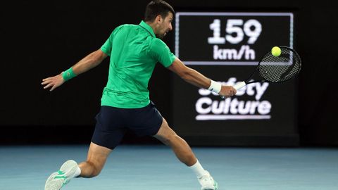 Djokovic, en una acci�n durante el partido