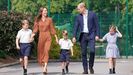 Kate Middleton y el Guillermo de Inglaterra en una imagen de archivo con sus tres hijos