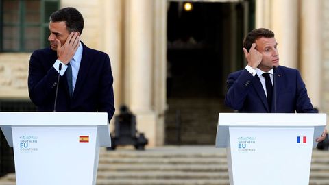 Pedro S�nchez asisti� en Malta a la cumbre de los pa�ses del sur de Europa �Francia, Espa�a, Portugal, Italia, Grecia, Chipre y la anfitriona�, donde coincidi� por primera vez con el presidente franc�s, Emmanuel Macron, tras las advertencias de este a Cs por sus pactos con Vox