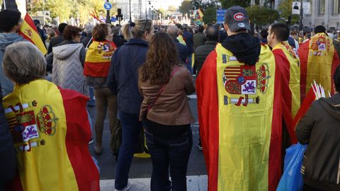 Los manifestantes han llenado la plaza de Cibeles