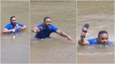El reportero pisó accidentalmente el cuerpo de Raíssa. La niña falleció ahogada en el río.