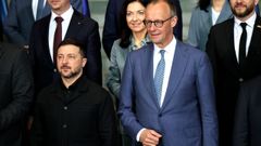 Zelesky y Merc, en su reuni�n de este martes