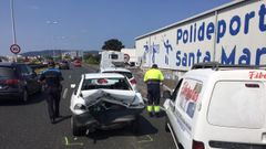 Imagen del segundo accidente, originado en las retenciones derivadas del primero