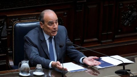 Guillermo Francos, que present el viernes su renuncia como jefe de Gabinete,en agostoen el Congreso Nacional en Buenos Aires.