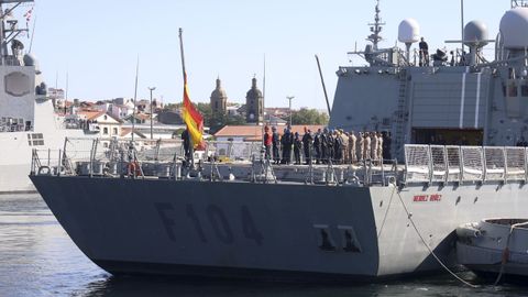 La fragata, el día que zarpó de Ferrol (en abril pasado) rumbo al Indopacífico