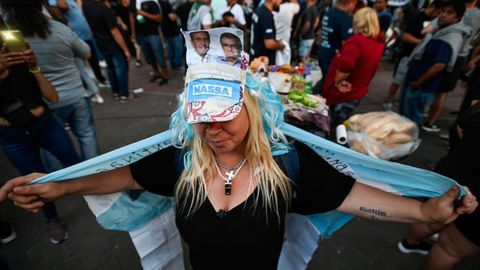 Seguidores de Massa, el lunes en las calles de Buenos Aires