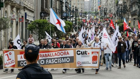 Manifestaci�n de la CUT en Vigo por el 1 de mayo, d�a del trabajador.