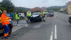 El accidente en Betanzos se produjo en un tramo que el Ayuntamiento ha solicitado se transforme en traves�a para limitar la velocidad 