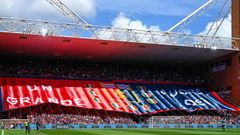 Tifo de la afici�n del G�nova, antes de un partido de la pasada temporada.