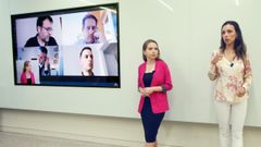 Presentaci�n de los proyectos, con parte del jurado participando por v�a telem�tica