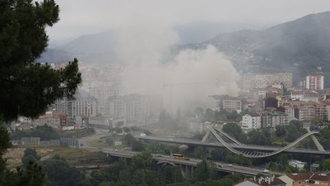 La humareda era visible en toda la ciudad