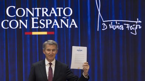 El presidente del PP, Alberto N��ez Feijoo, presenta su llamado Contrato con Espa�a.