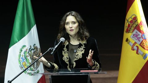 Isabel D�az Ayuso hablad durante el evento Celebraci�n por la Evangelizaci�n y el Mestizaje en M�xico: Malinche y Cort�s.