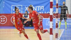 Rafa Pato celebrando un gol esta temporada en A Seca