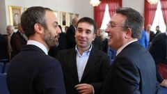 A la derecha, Jess Lourido, gerente de la Organizacin de Productores Pesqueros Puerto de Celeiro, con otros miembros del sector, en una foto de archivo