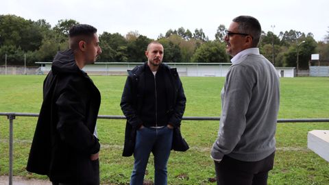 El alcalde, Daniel P�rez, y el concejal de Deportes, Daniel Barreiro visitaron el campo das Pedreiras, donde estuvieron acompa�ados por el presidente del San Lorenzo, Daniel Pad�n.