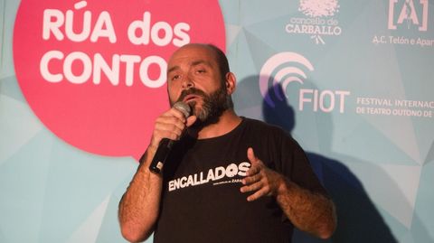 El actor Federico Pérez durante un monólogo
