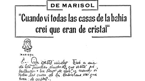 Carta de Marisol publicada el 6 de agosto del 1964