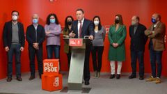 El secretario xeral del PSdeG, Valent�n Gonz�lez Formoso, en rueda de prensa