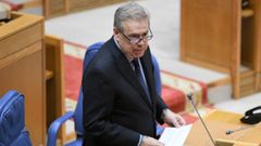 Gmez Caamao, durante su intervencin en el Parlamento.