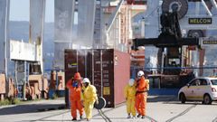 Simulacro de emergencia en el Puerto de Vigo