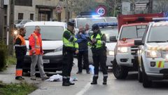 Imagen de un atropello mortal ocurrido en Catoira a principios de enero del 2019