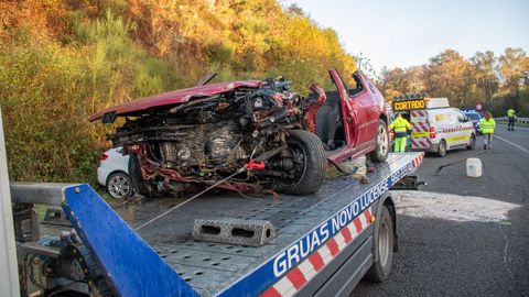 Estado en el que qued� el veh�culo en el que viajaba el matrimonio fallecido en Lugo
