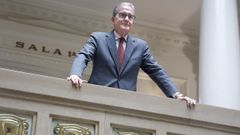 El presidente del alto tribunal gallego, Jos Mara Gmez y Daz-Castroverde, este martes en el Palacio de Justicia. 