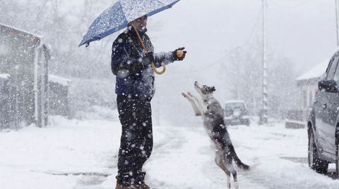 Nieve en Montederramo (Ourense).