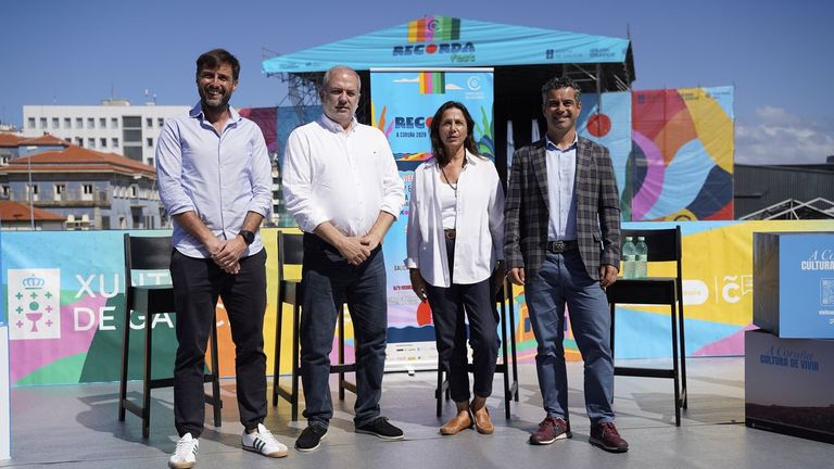 Antonio Casal, Gonzalo Castro, Olga Lamas y Marcos G�mez en la presentaci�n del Recorda Fest