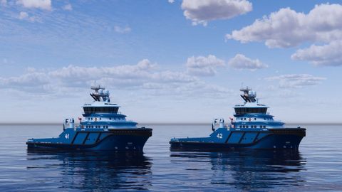 GONDAN firma la construcci�n de un segundo remolcador offshore para �stensj� Rederi. En la imagen, El prototipo