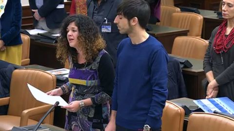 Sof�a Casta��n recita a Marcos Ana en la Comisi�n de Cultura del Congreso