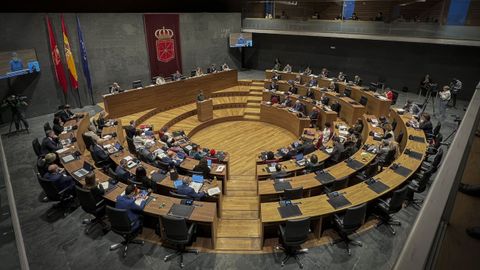 Sesin plenaria en el Parlamento de Navarra, en una imagen de archivo