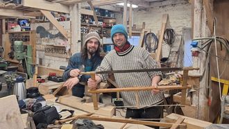 Samuel Ant�n, a la izquierda, con su jefe y maestro de pr�cticas en Suecia, Ulrik Hjort Lassen