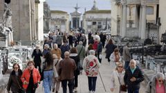 Imagen de archivo del cementerio de San Amaro en el Día de Todos los Santos del 2024